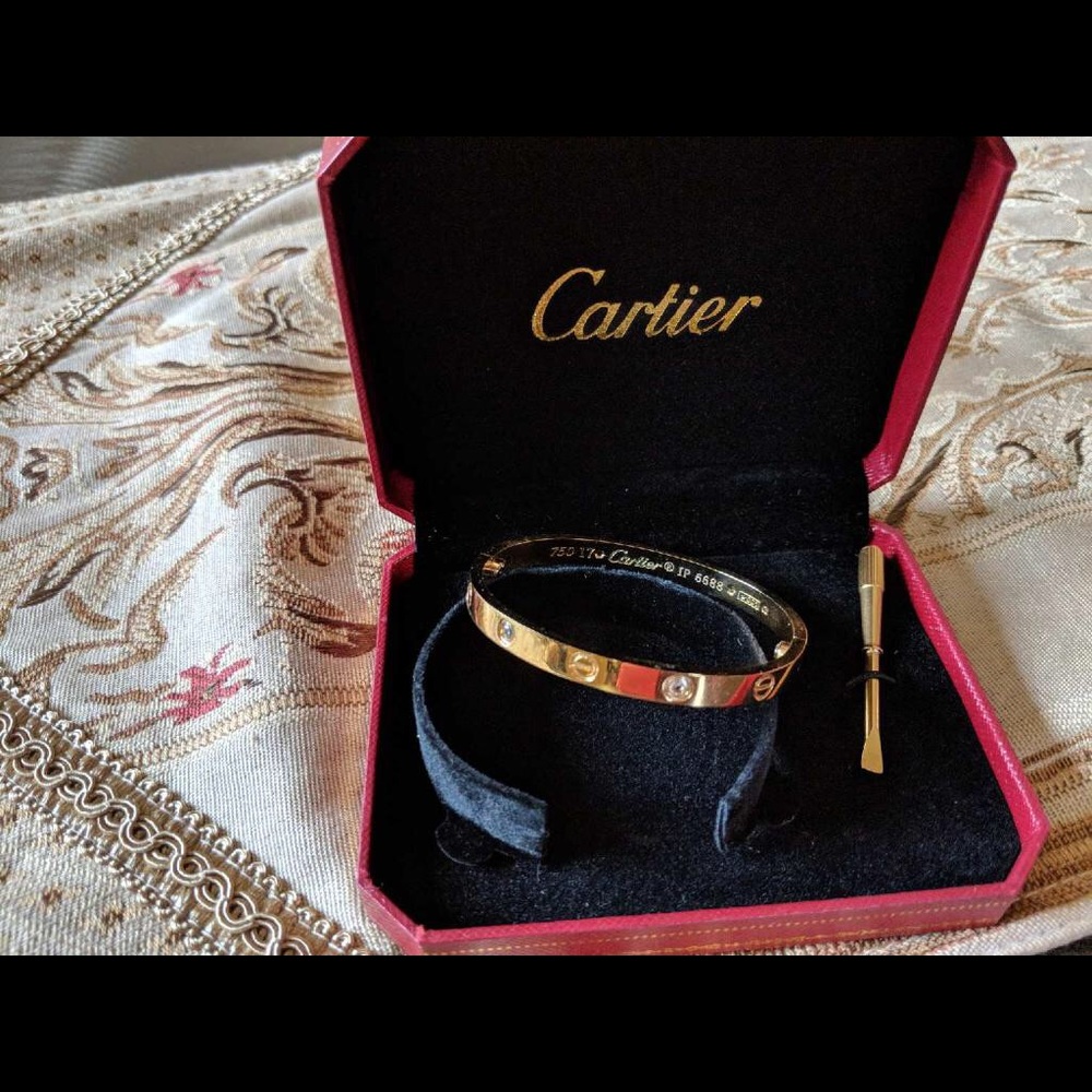 Cartier gold bangle none authentic
